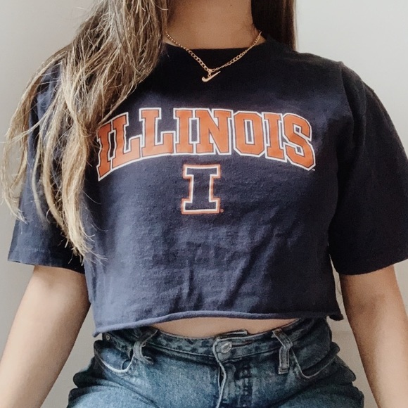 Tops - cropped illinois uni tee✨🦋